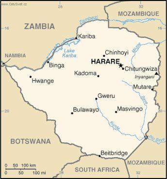 Foto: Zimbabwe-politick� mapa